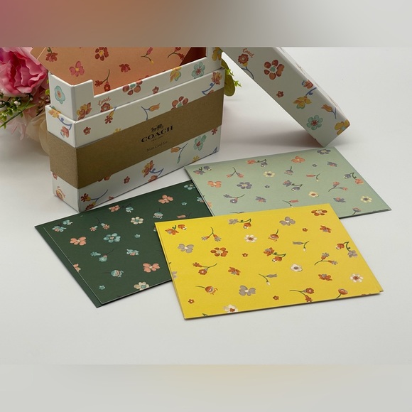 Coach Floral Print Boxed Notecards - Picture 8 of 16